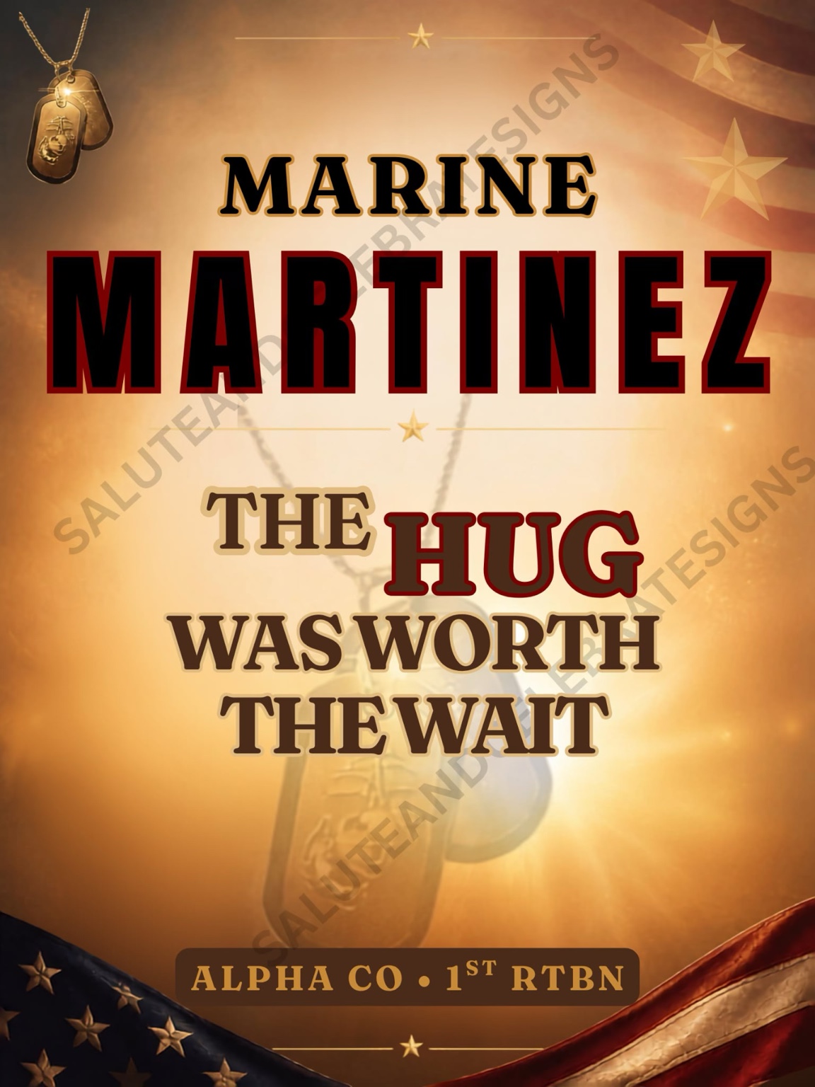 Watermarked Marine family celebration poster preview