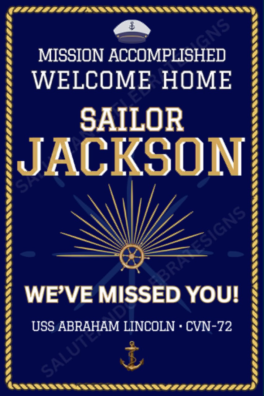 Watermarked Mission Accomplished USS Abraham Lincoln homecoming poster